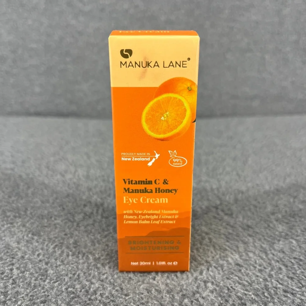 Manuka Lane Eye Cream Orange Vitamin‎ C Manuka Honey Brightening 1 oz